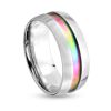 64 (20.4) Silberner Edelstahlring Regenbogen telring Damen & Herren