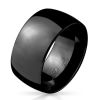 64 (20.4) Ring breit glänzend Schwarz aus Edelstahl Herren