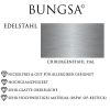 60 (19.1) Spinner-Ring Silber-Schwarz 8mm aus Edelstahl Unisex 49-72