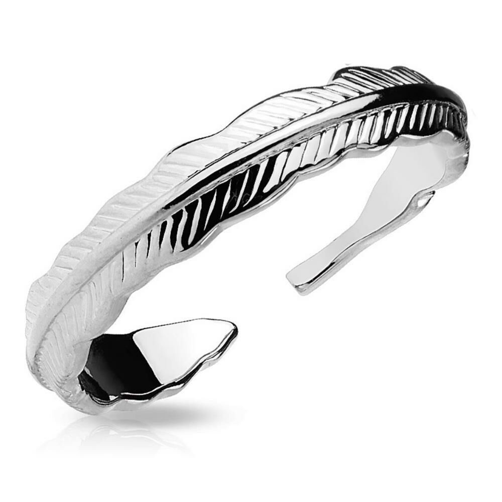 Silber - Federn Zehenring Damen Silber