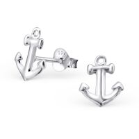 Ohrstecker Anker aus 925 Silber Unisex