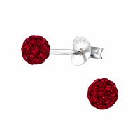 Ohrstecker Discokugel 3mm aus 925 Silber Damen
