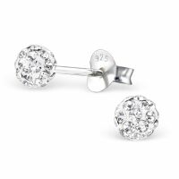 Ohrstecker Shamballa aus 925 Silber Damen