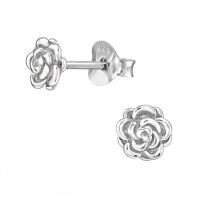 Ohrstecker Rose aus 925 Silber Damen