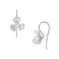 Ohrhänger Blüte mit Perle 925 Silber Damen