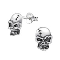 Ohrstecker Totenkopf Skull aus 925 Silber Herren