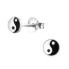 Ohrstecker Yin & Yang 4mm aus 925 Silber Damen