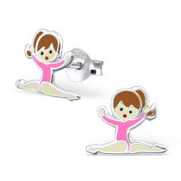 Ohrstecker Ballerina Silber aus 925 Silber Kinder