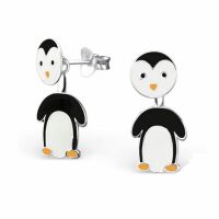 Ohrstecker Pinguin aus 925 Silber Kinder