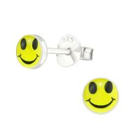 Ohrstecker Smiley aus 925 Silber Kinder