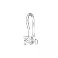 Ohrklemme Eule aus 925 Silber Damen