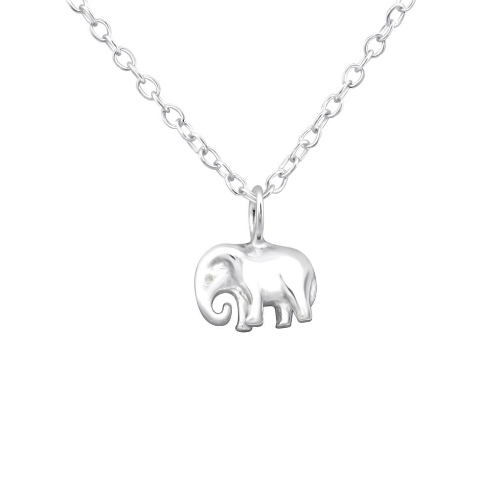 2 STÜCKE 925 Sterling Silber Niedlicher Elefant Halskette Zierliche Mama Halskette Damen mit Elefant Anhänger Charm Halsketten für Damen und Teenager Mädchen 