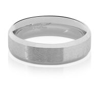 57 (18.1) Edelstahl Ring schrägem Rand silber gebürstet