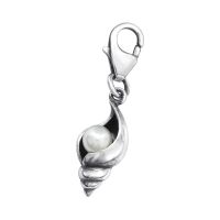 Charm Muschel mit Perle aus 925 Silber Damen