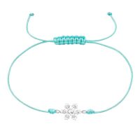 Armband eisblau mit Kristall-Schneeflocke 925 Silber...