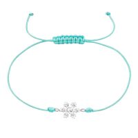 Armband eisblau mit Kristall-Schneeflocke aus 925 Silber...