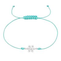 Armband eisblau mit Kristall-Schneeflocke aus 925 Silber...