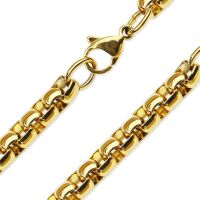 Venezianerkette Gold 4 mm aus Edelstahl Unisex