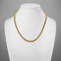 Venezianerkette Gold 6 mm aus Edelstahl Unisex