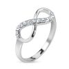 49 (15.6) Ring Infinity silber Unendlichkeits Symbol Edelstahl schmal