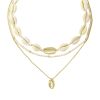 Kette Layering- Set Muscheln/Perlen aus Messing Damen