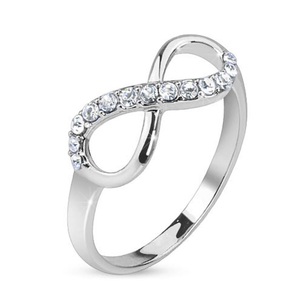 52 (16.6) Ring Infinity silber Unendlichkeits Symbol aus Edelstahl schmal