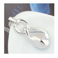 Kette Teardrop offen Silber aus Messing Damen