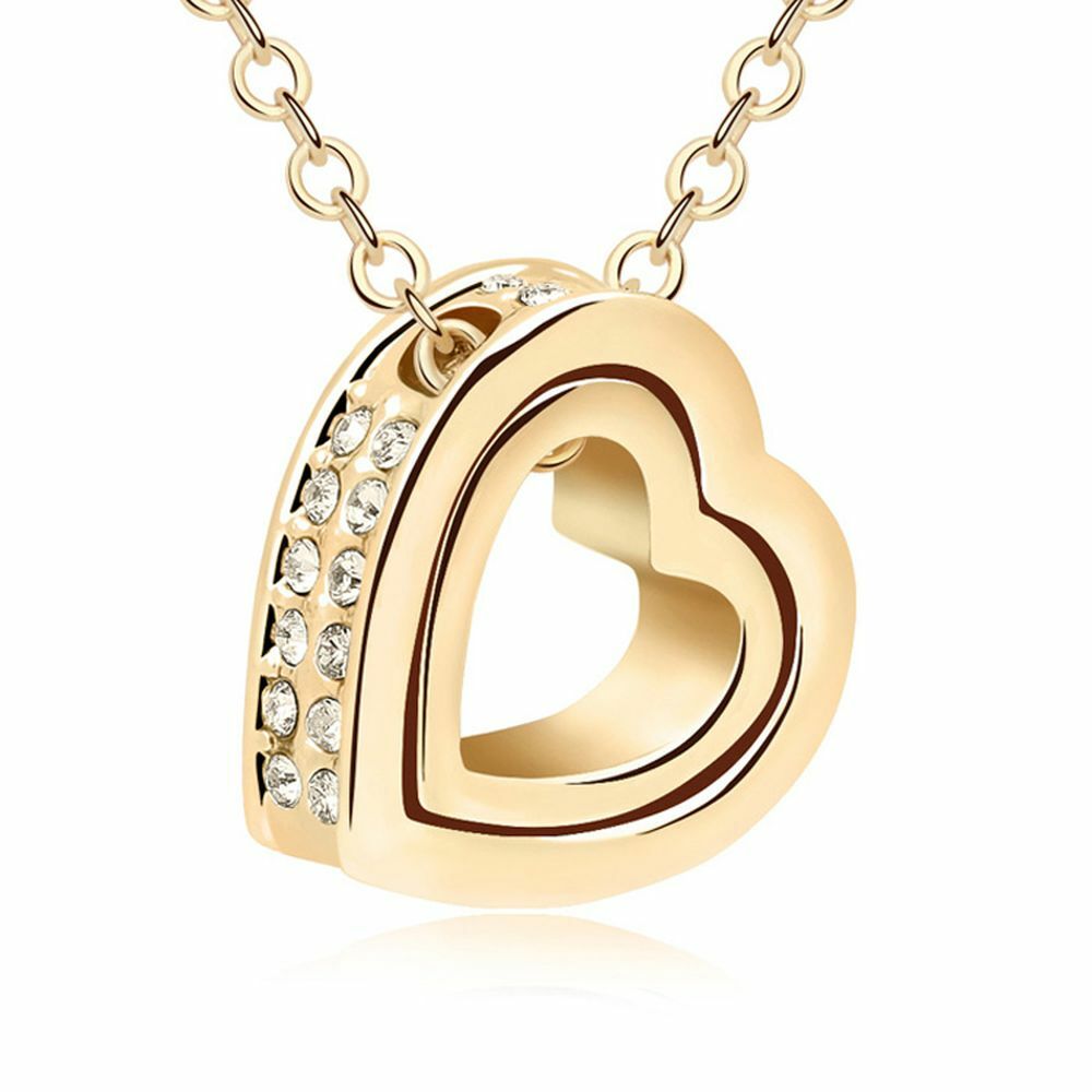 Kette goldenes Herz Gold aus Messing Damen