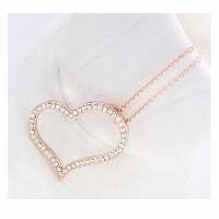 Kette Herz Rosegold Messing für Damen