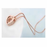 Kette Herz offen Rosegold aus Messing Damen