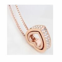 Kette Herz offen Rosegold Messing Damen