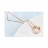 Kette Herz offen Rosegold aus Messing Damen