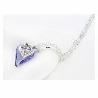 Kette Schwan Lila Silber aus Messing Damen