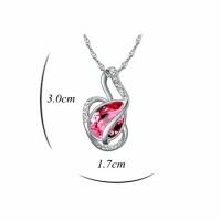 Kette Teardrop rosa Silber aus Messing Damen