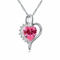 Kette Crazy Heart Silber aus Messing Damen