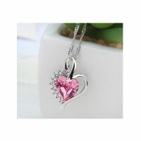 Kette Crazy Heart Silber aus Messing Damen