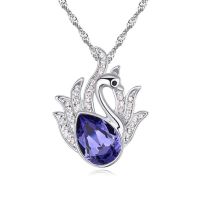 Kette Purple Swan Silber aus Messing Damen