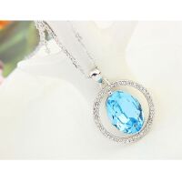 Kette Inner Circle Blau Silber aus Messing Damen