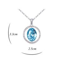 Kette Inner Circle Blau Silber aus Messing Damen