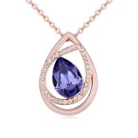 Kette Purple Tear Rosegold aus Messing Damen