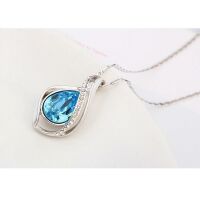 Kette Blue Tear Silber aus Messing f&uuml;r Damen