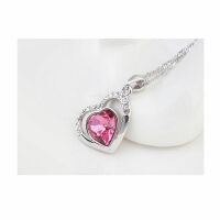 Kette Crazy Heart Silber aus Messing für Damen