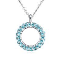 Kette Blue Circle Silber aus Messing Damen