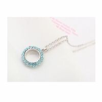 Kette Blue Circle Silber aus Messing Damen