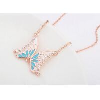 Kette Schmetterling Rosegold aus Messing Damen