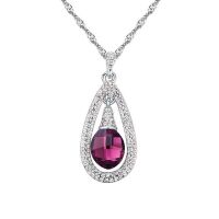 Kette Purple Drop Silber aus Messing Damen