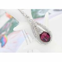 Kette Purple Drop Silber aus Messing Damen