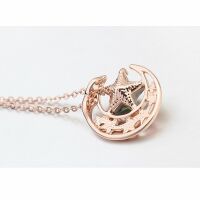 Kette Mond & Sterne Rosegold aus Messing Damen