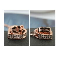 Kette Love you forever Rosegold aus Messing Damen