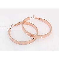 Creolen Circle Rosegold aus Messing Damen